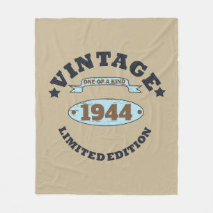 Personalized eighty vintage 80th birthday party fleece blanket