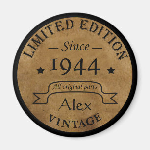 Personalized eighty vintage 80th birthday party magnet