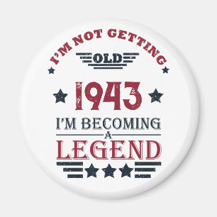 Personalized eighty vintage 80th birthday party magnet
