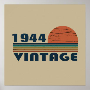 Personalized eighty vintage 80th birthday party poster