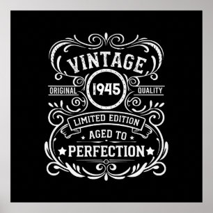 Personalized eighty vintage 80th birthday party poster