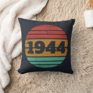 Personalized eighty vintage 80th birthday party throw pillow