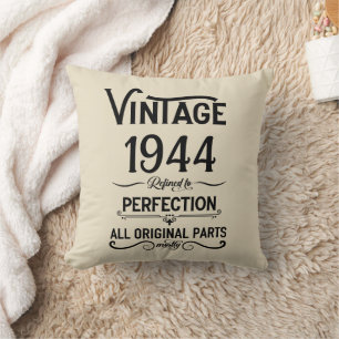Personalized eighty vintage 80th birthday party throw pillow