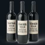 Personalized eighty vintage 80th birthday party wine label<br><div class="desc">Make your birthday special with this unique design. Add a touch of sophisticated elegance to your birthday celebration with our exquisite, one-of-a-kind designs. These graphics bring sophistication and originality to any product, creating a memorable and stylish gift. They are perfect for those who appreciate a touch of timeless glamour on...</div>