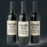 Personalized eighty vintage 80th birthday party wine label<br><div class="desc">Make your birthday special with this unique design. Add a touch of sophisticated elegance to your birthday celebration with our exquisite, one-of-a-kind designs. These graphics bring sophistication and originality to any product, creating a memorable and stylish gift. They are perfect for those who appreciate a touch of timeless glamour on...</div>