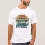 Personalized eighty vintage 80th birthday T-Shirt<br><div class="desc">Add some originality to your wardrobe with this vintage birthday graphic design featuring awesome typography font lettering. It's a great gift idea for men,  women,  husbands,  wives,  grandma,  and grandpa who will love this one-of-a-kind artwork. Perfect for a fun holiday present at your birthday party.</div>