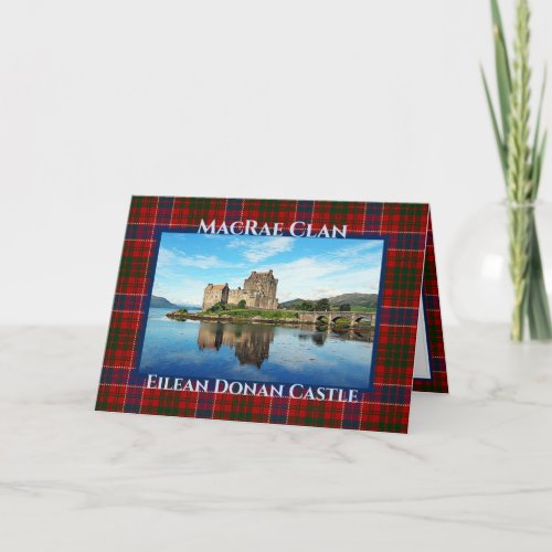 Personalized Eilean Donan Castle _ MacRae Clan Card