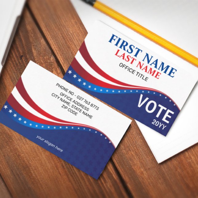 Personalized Election Campaign Business Card (Creator Uploaded)