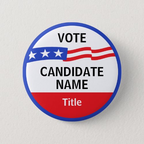 Personalized Election Campaign Button