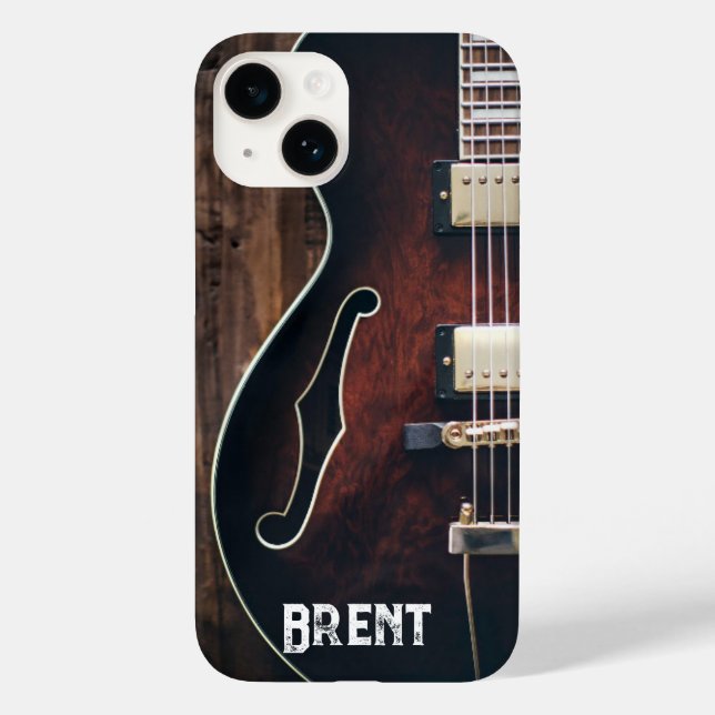 Personalized Electric Guitar Speck iPhone Case (Back)