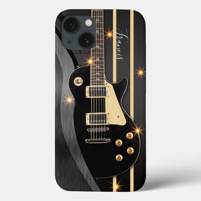 Personalized Electric Guitar With Custom Name Case-Mate iPhone Case (Back)