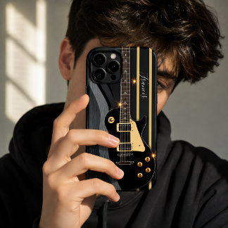 Personalized Electric Guitar With Custom Name iPhone 17 Case