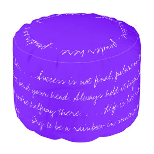 Personalized Electric Indigo Blue Pouf