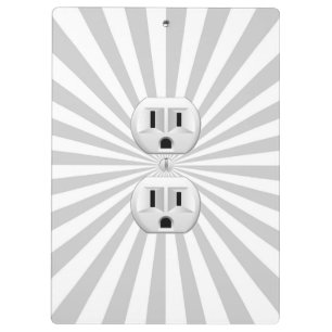 Personalized Electric Plug Wall Outlet Fun Clipboard