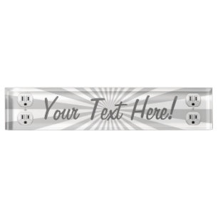 Personalized Electric Plug Wall Outlet Fun Desk Name Plate
