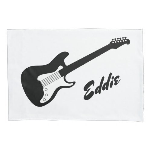 Personalized electric rock guitar pillow case