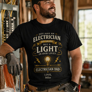 Personalized Electrician Dad Shirt