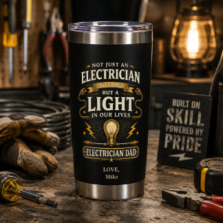 Personalized Electrician Dad Tumbler