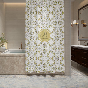 Personalized Elegance. Botanical Bliss Shower Curtain