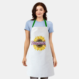 Personalized Elegance: Custom Name Sunflower Chef  Apron