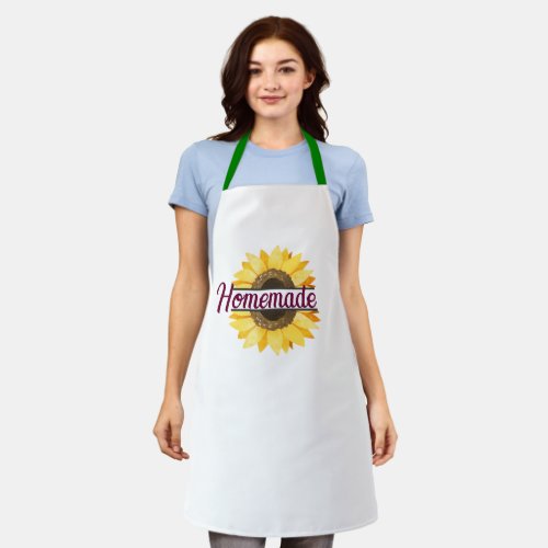 Personalized Elegance Custom Name Sunflower Chef  Apron