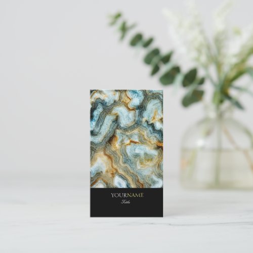 Personalized Elegant Abstract Agate Business Card