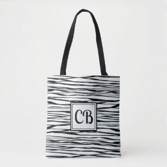 Personalized Elegant Abstract Black Monogram Snow