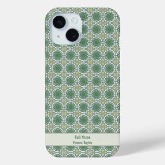 Personalized Elegant Abstract Floral Pattern Green