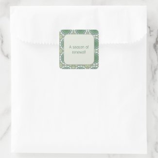 Personalized Elegant Abstract Spring Floral Green