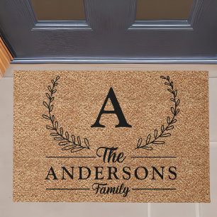Personalized Elegant and Classy Family Name Doormat