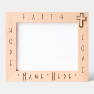 Personalized Elegant and Modern Cross Keepsake Engraved Frames