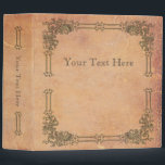 Personalized, elegant and retro: Fake Leather Binder<br><div class="desc">This elegant, retro looking ring binder is inspired by the distressed cover of an old leather-bound book. We have recreated the antique and scuffed of something out of an old library or museum. Please note that this binder isn't actually made of real leather and it does not have a rough...</div>