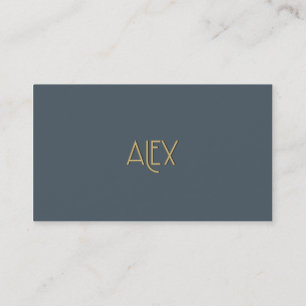 Personalized Elegant Art Deco Gold Alex Business Card