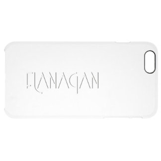 Personalized Elegant Art Deco White Flanagan Clear iPhone 6 Plus Case