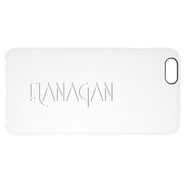 Personalized Elegant Art Deco White Flanagan Uncommon iPhone Case (Back Horizontal)