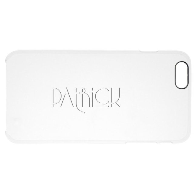 Personalized Elegant Art Deco White Patrick Uncommon iPhone Case (Back Horizontal)