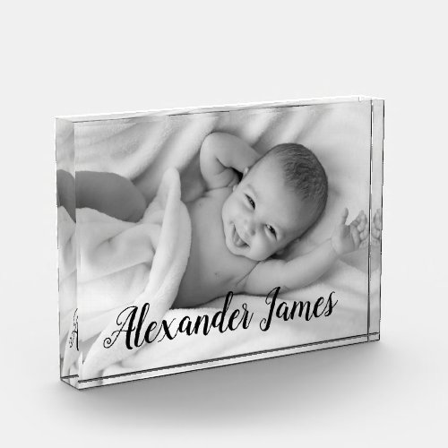 Personalized Elegant Baby Name Script Photo gift