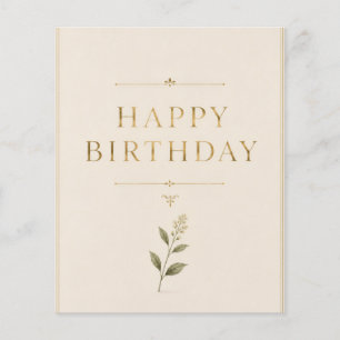 Personalized Elegant Birthday with Antique Gold Flyer