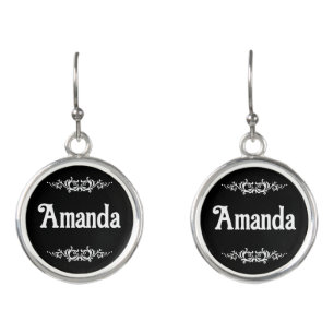 Personalized Elegant Black Earrings