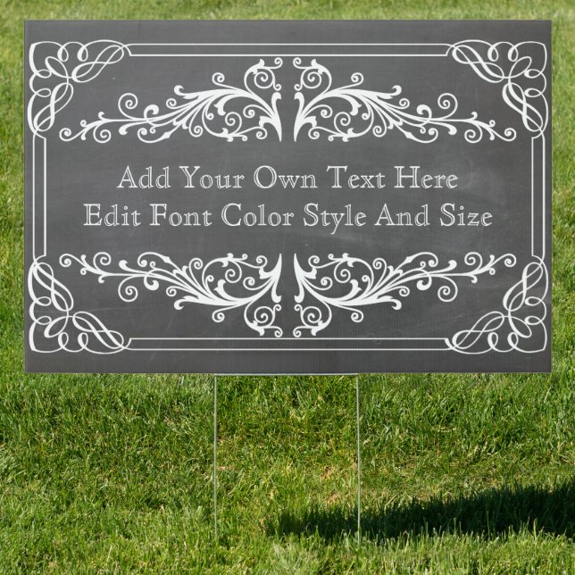 Personalized elegant blackboard sign (Insitu)