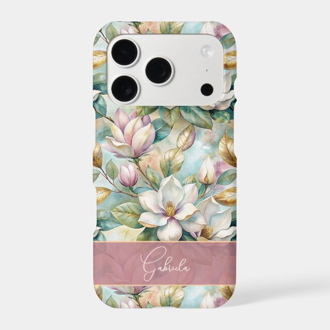 Personalized Elegant Blossom Gold Case-Mate iPhone Case (Back)