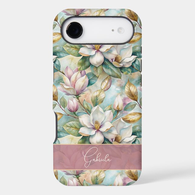 Personalized Elegant Blossom Gold Case-Mate iPhone Case (Back)