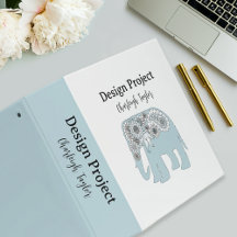 Personalized Elegant Blue Paisley Elephant