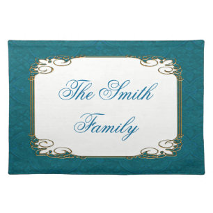 Personalized Elegant Blue Placemat