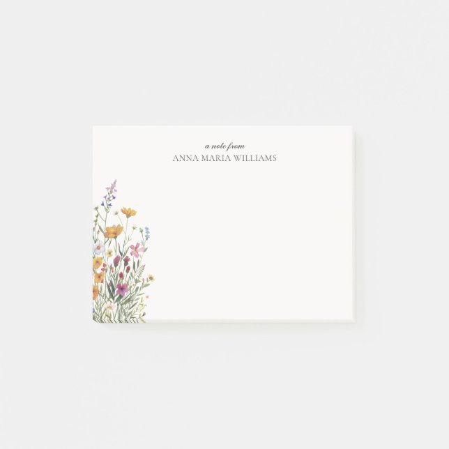  Personalized Elegant Boho Chic Post-it Notes (Front)