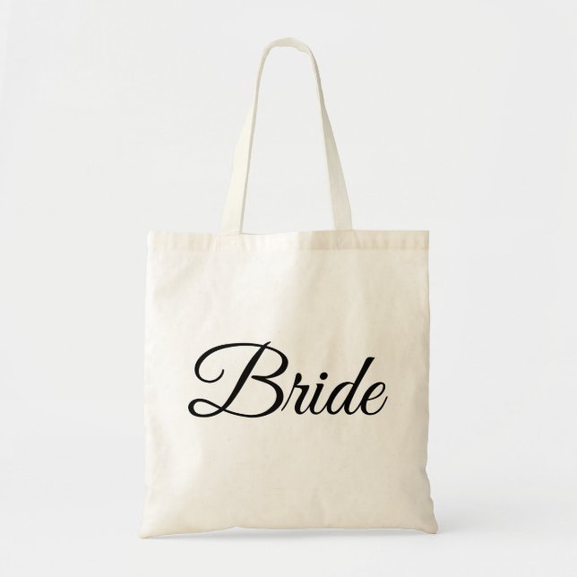 Personalized Elegant Bride wedding Adult gift Tote Bag (Front)