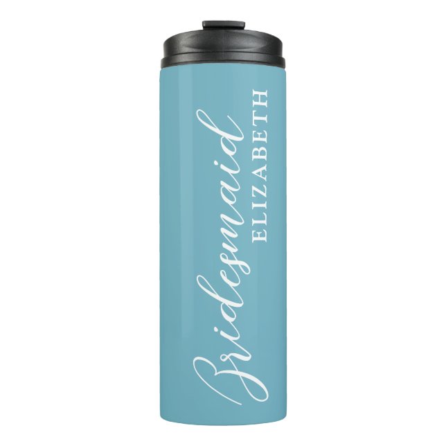 Personalized Elegant Bridesmaid  Thermal Tumbler (Front)
