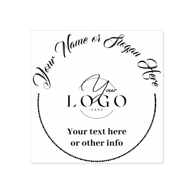 Personalized Elegant Business Logo | Company Name  Rubber Stamp (Imprint)