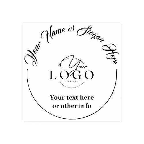 Personalized Elegant Business Logo  Company Name  Rubber Stamp