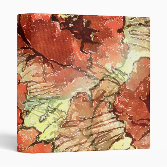 Personalized Elegant Chic Luxury Faux  3 Ring Bind 3 Ring Binder (Front/Spine)